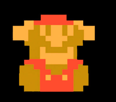 Pantalla de videojuegos para game over con Mario Bros