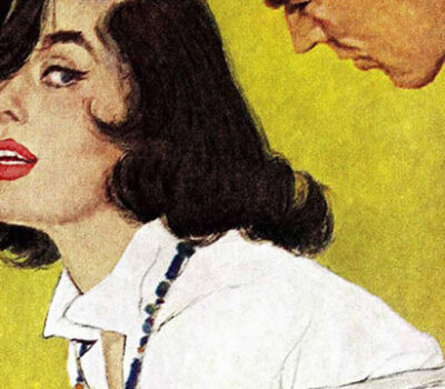 Portada del libro Amor libre de Tessa Hadley. En la imagen se representa el retrato de una mujer con mirada provocadora viendo a hombre que se acerca a ella.