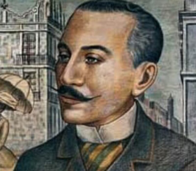 Pintura de Manuel Gutiérrez Nájera para ilustrar 5 de sus poemas.